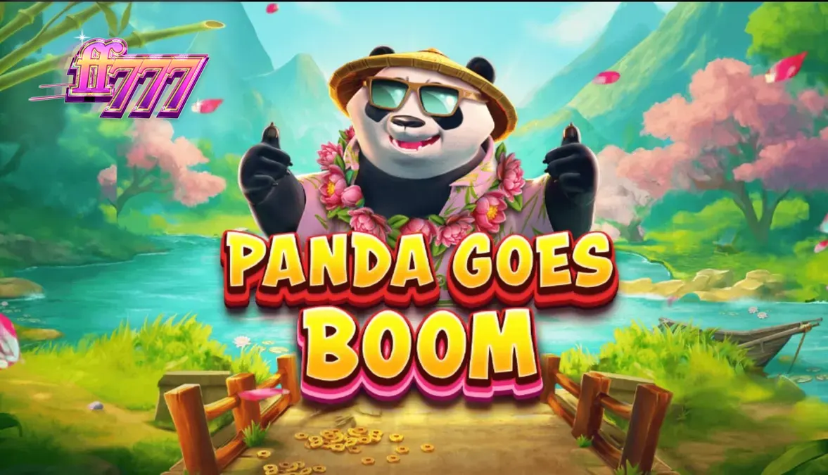 Panda Goes Boom slot com panda relaxado e elementos de multiplicadores